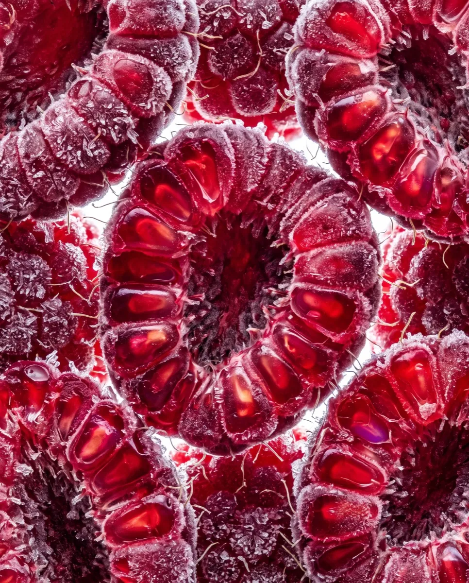 Raspberries, close up